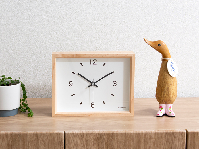 掛け時計 電波式 木製 加藤木工 muku clock 16 オーク 連続秒針 スイープムーブメント 日本製 カトモク KATOMOKU