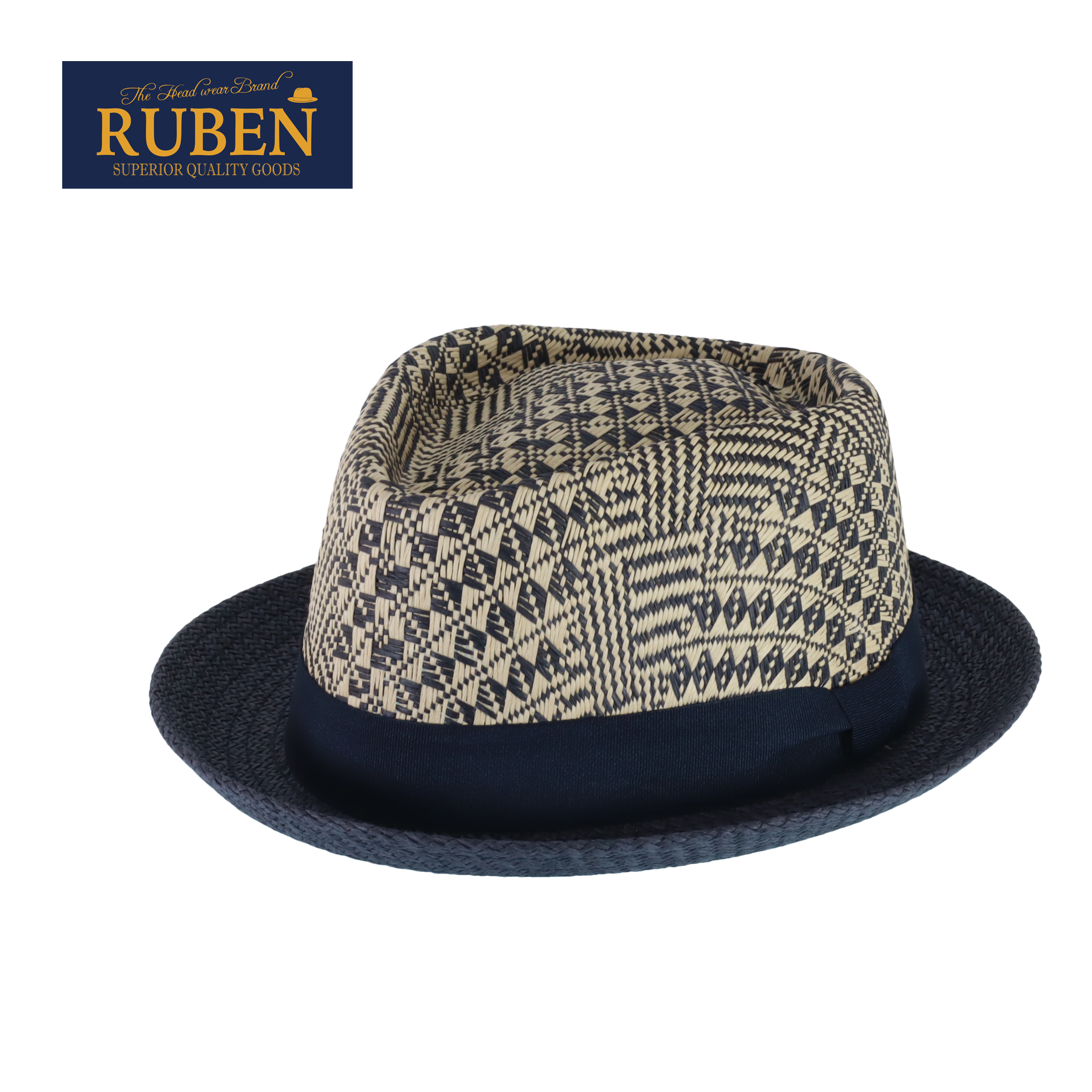 ルーベン RUBEN MIXバイカラー中折れハット 帽子 メンズ 