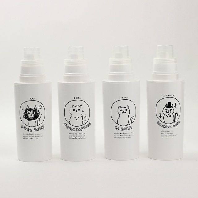 ネコランドリー＆クリーニング ディスペンサー 500ml(洗剤 ボトル 白
