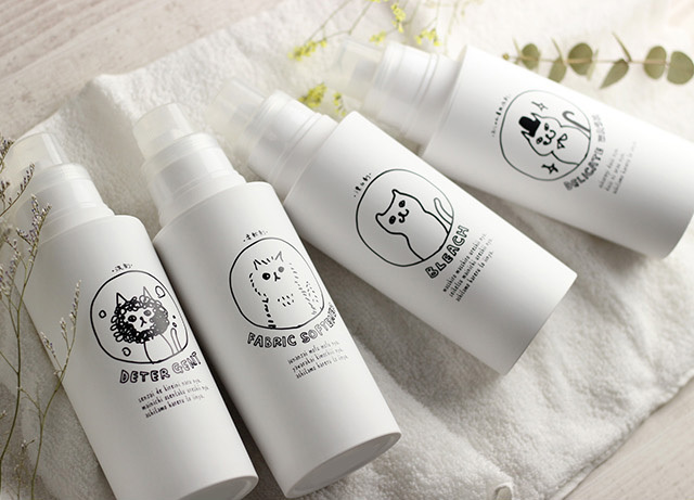 ネコランドリー＆クリーニング ディスペンサー 500ml(洗剤 ボトル 白