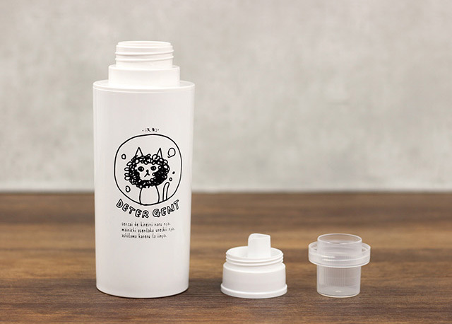 ネコランドリー＆クリーニング ディスペンサー 500ml(洗剤 ボトル 白