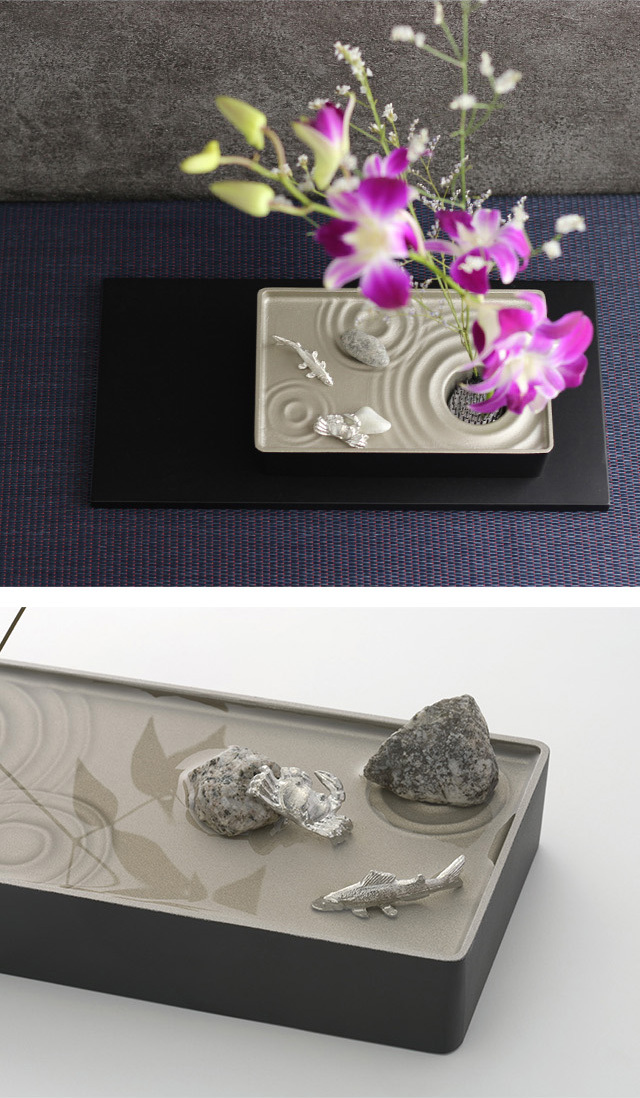 naft 雫影 しずか 水盤 S(花器 おしゃれ 生け花 剣山 和モダン 生花