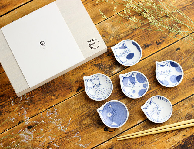 【美品】奥村陶房 猫 豆皿 3点セット 作家もの 希少 ま工房 子守り猫／豆皿（別注）｜皿・器｜オルネ ド フォイユ公式