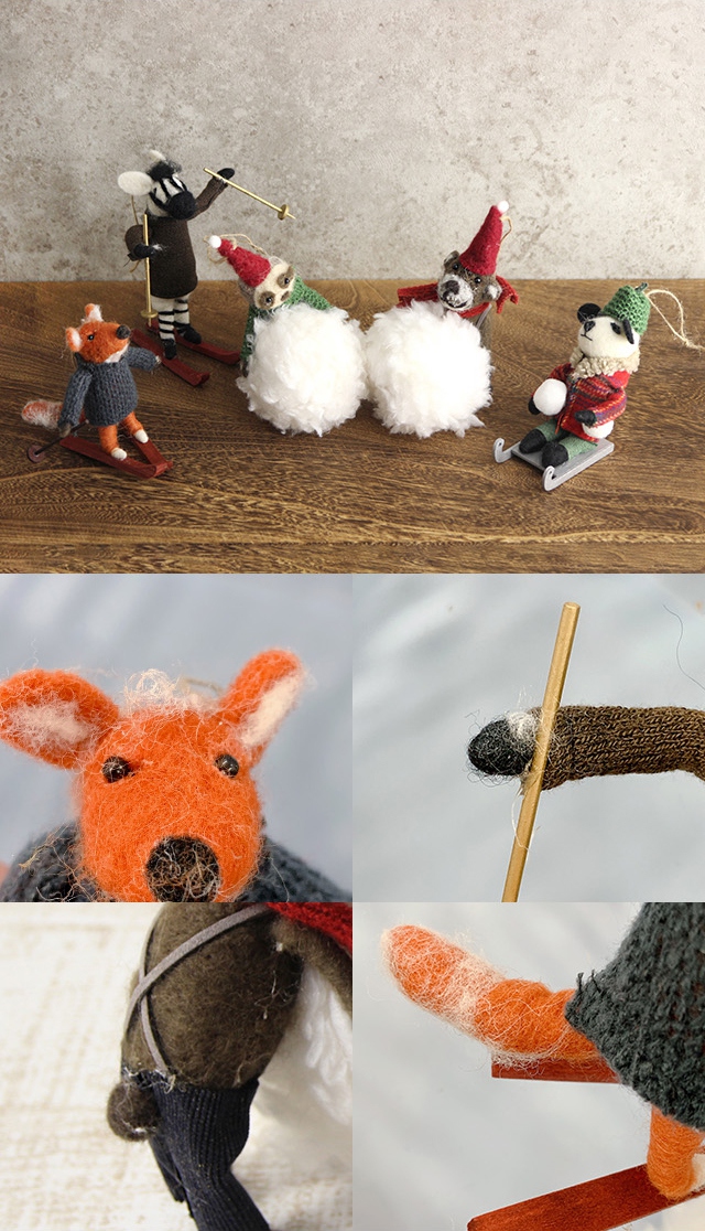 BISQUE SNOWY スノーウィー オーナメント(クリスマス 動物 北欧