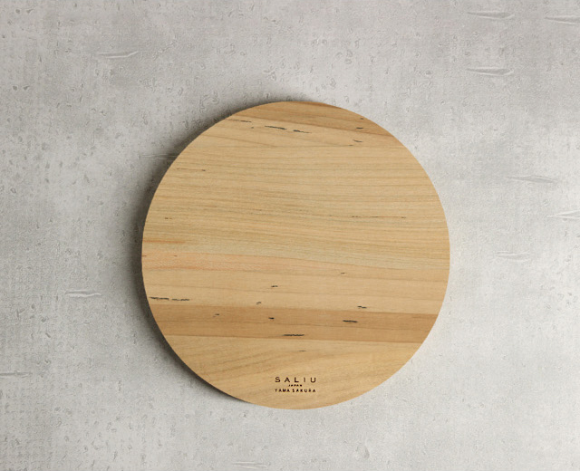 SALIU（サリュウ） 山桜 丸まないた 23 31662(まな板 おしゃれ 木製 丸