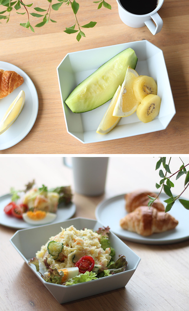 1616 / arita japan 1616/arita japan TY Square Bowl Plain Gray 184