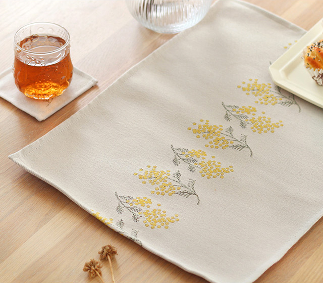 BISQUE CDF etendue ミモザ ワルツ プレイスマットL(ランチョンマット