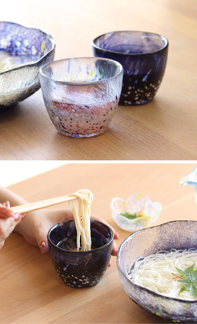 TOMICRAFT 江戸硝子 うきよ そうめんセット(そうめん 食器セット 夏