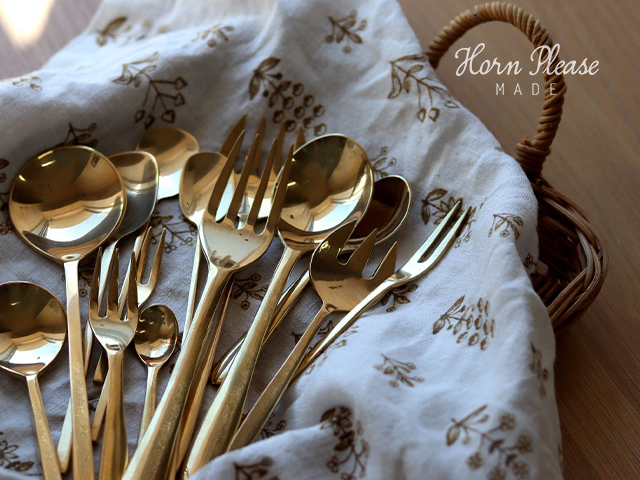 Horn Please MADE BRASS スイーツ フォーク S 303713(カトラリー