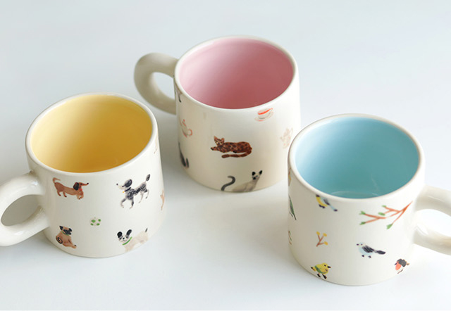 BISQUE CDF etendue デッサン マグ(マグカップ 動物 可愛い 300