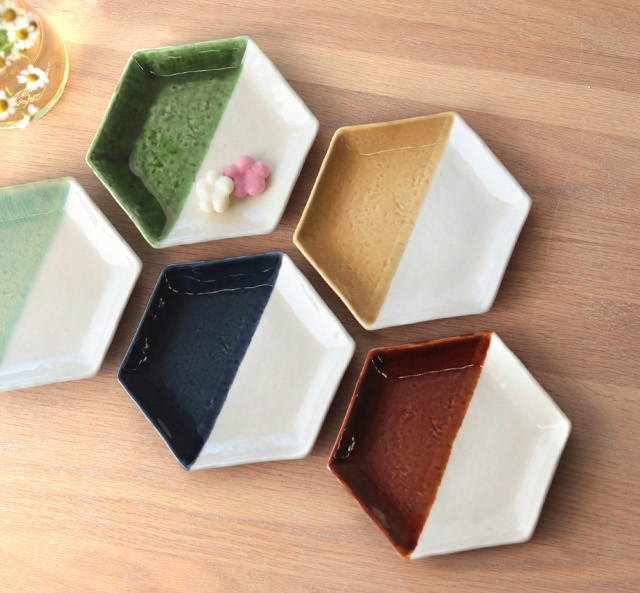m.m.d. true colors line 取皿 5分掛け(取り皿 六角 プレート