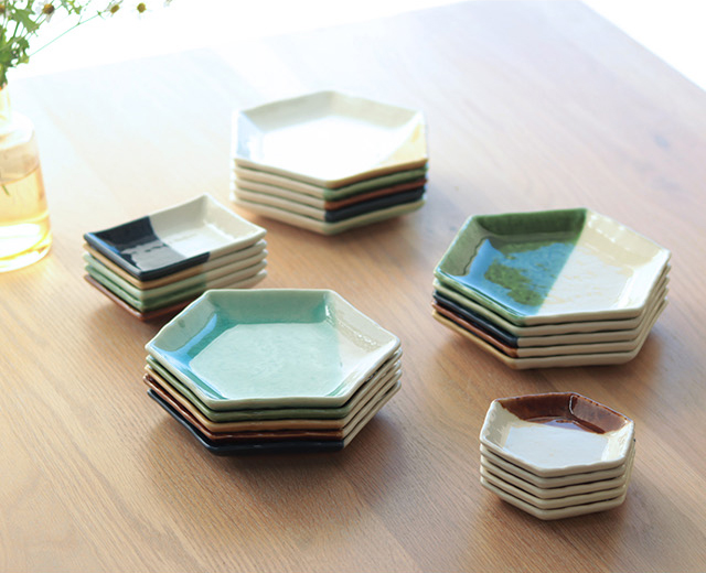 m.m.d. true colors line 取皿 8分掛け(取り皿 六角 プレート