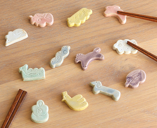十二支 箸置き(はしおき 陶器 干支 おしゃれ かわいい 和 正月 和食器