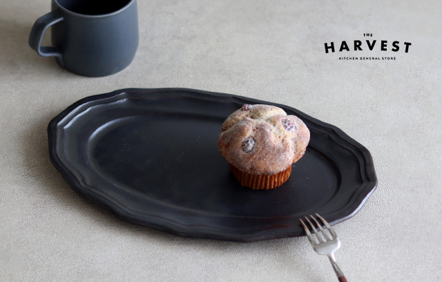 hamosa　新品　陶器　陶芸作家　楕円プレート皿2枚　288 LA MOISSON ビストロ オーバルプレート 29cm(プレート リム おしゃれ