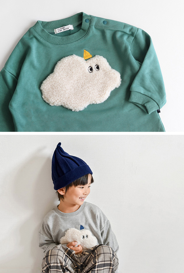 CLOUDY FINE LATER CLOUDY，FINE くもさんトレーナー 522-477019