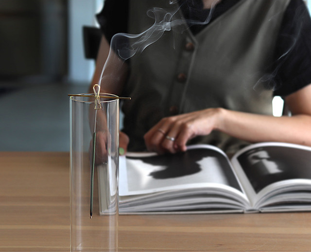 more from less お香＆香立てセット IN-03(お香立て ガラス おしゃれ