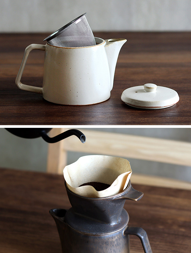 CHIPS ANCIENT POTTERY Pot(ティーポット 陶器 白 北欧 おしゃれ