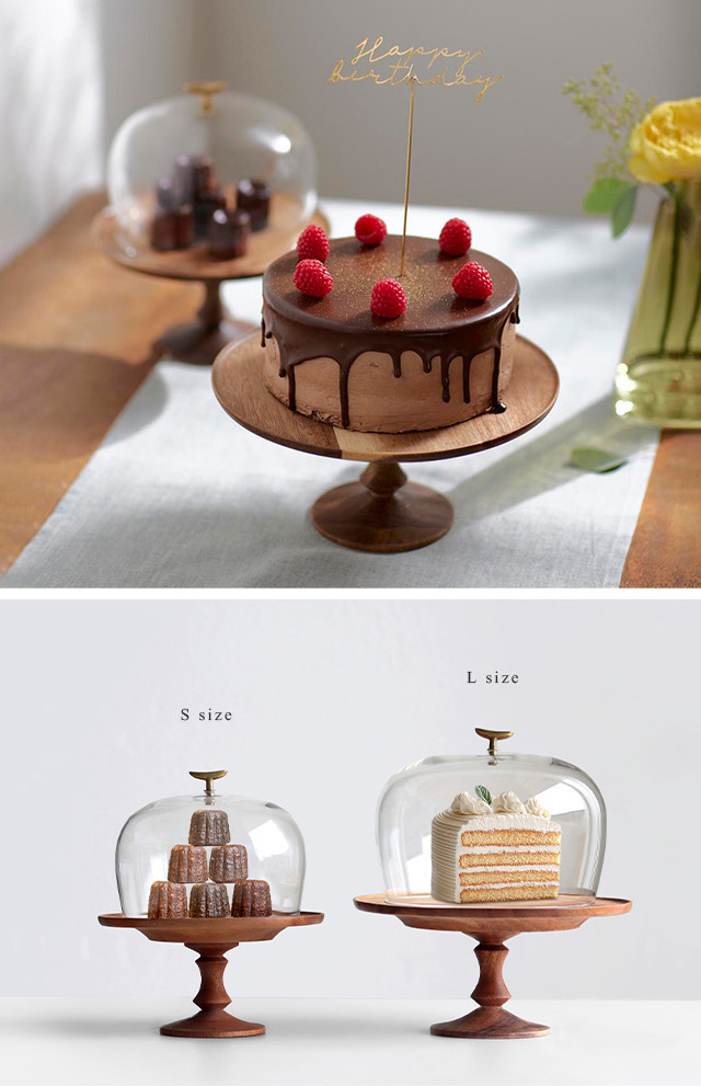 shesay リューズガラス ガラスドーム S 108253(ケーキドーム ケーキ