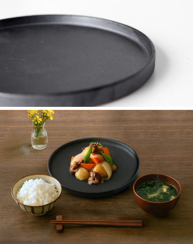 THE HARVEST kuro スタックトレイプレート 23.5cm HVDW-46(プレート