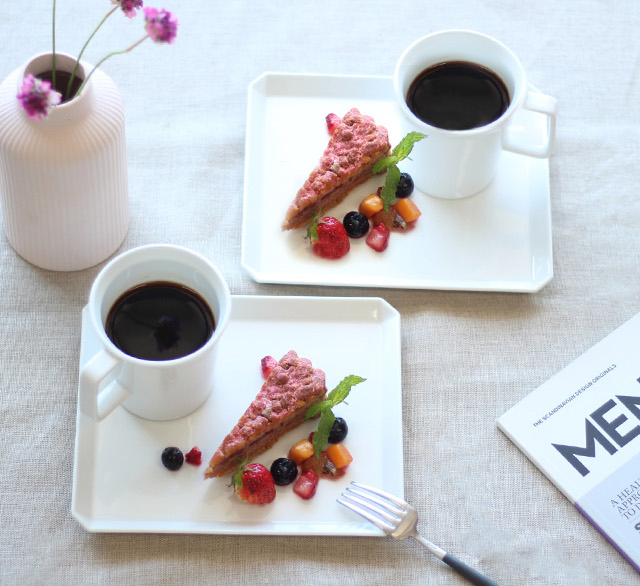 1616 / arita japan 1616/arita japan TY Mug Handle＆Square Plate