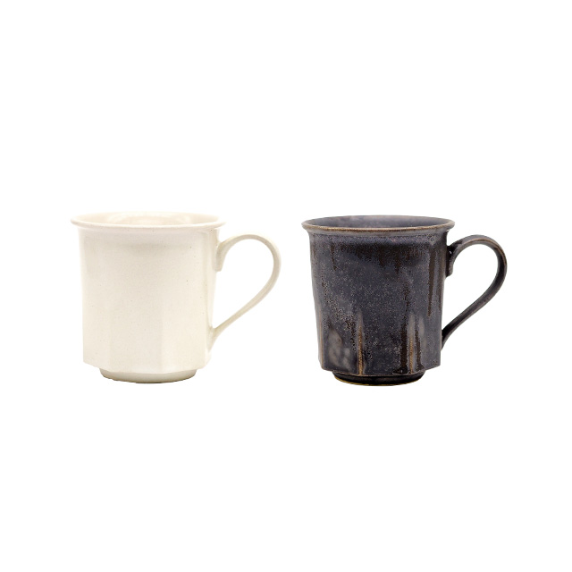 ANCIENT POTTERY Octagonal Mug cup 2個セット(マグカップ ペア 2人