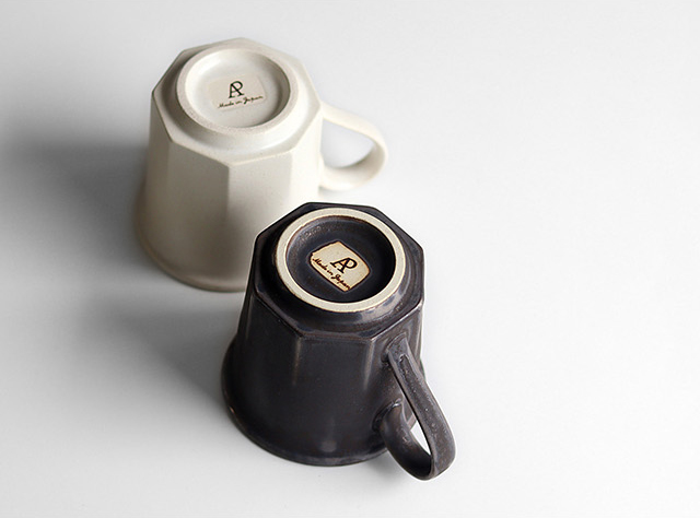 ANCIENT POTTERY Octagonal Mug cup 2個セット(マグカップ ペア 2人