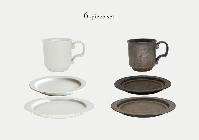 CHIPS ANCIENT POTTERY Mug cup＆Plate S＆Lセット(結婚祝い