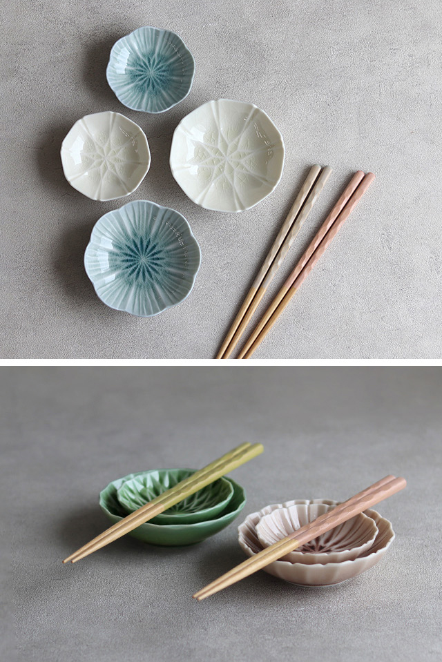 CDF etendue 花音 豆鉢 4枚セット(豆皿 セット おしゃれ 白 食器セット