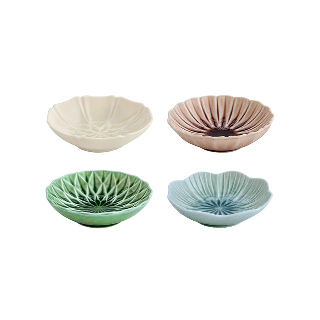 小原流 花器　新ウェーブ 4点セット　陶器 CDF etendue 花音 小鉢 4枚セット(小鉢セット 食器 和食器 10cm 食器