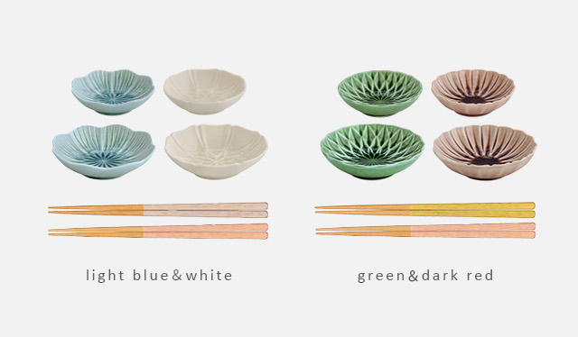 CDF etendue 花音 豆鉢＆小鉢＋芽衣 箸 各2点セット(食器セット 2人用