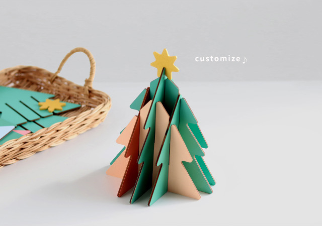 F.O.TOY BOX クリスマス 木製組み立てカラフルツリー＆積み木オブジェ