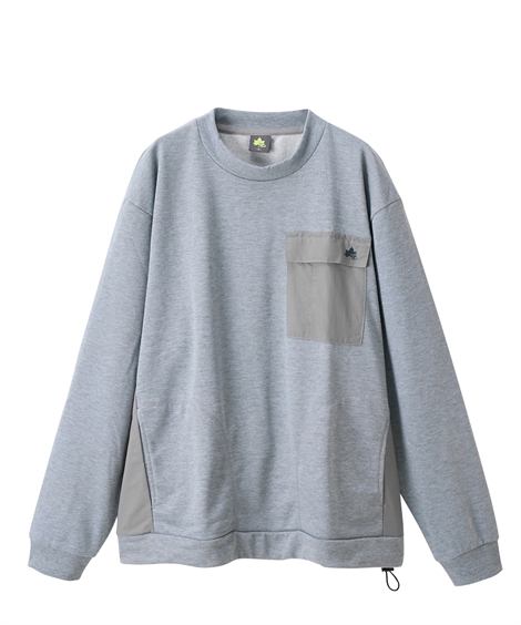 LOGOS トップス クルーネックトレーナー 胸ポケット付き ロゴ