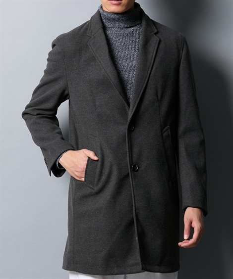 コート アウター メンズ メルトン シングルチェスター M/L/LL ニッセン nissen ニッセン（nissen） アウター チェスターコート メルトン シングル M