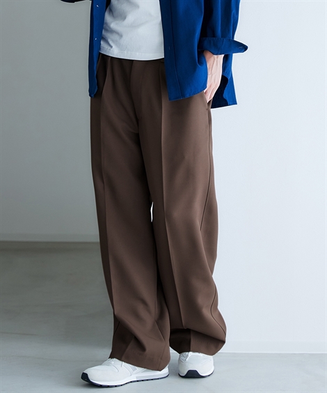 大きいサイズ ブラウン スリムパンツセット 5Lサイズ ノーカラー 大きいサイズ メンズ B＆T CLUB (ビーアンドティークラブ) ストレッチ