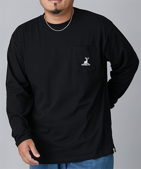 CAPTAIN STAG（キャプテンスタッグ） Tシャツ 長袖 綿100％ 胸ポケット 