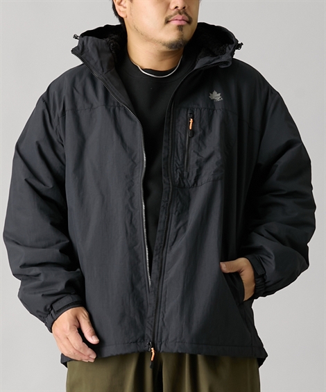 LOGOS（ロゴス） アウター ブルゾン 裏フリース フード付き ナイロン