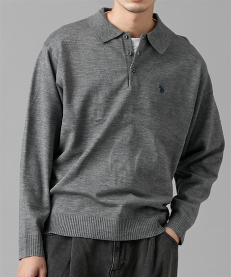 U.S. POLO ASSN.（ユーエスポロアッスン） ポロシャツ 長袖 ニット