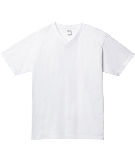 トップス Tシャツ 半袖 ヘビーウェイト 綿100％ 無地 Vネック しっかりめ素材でへたりにくい ...