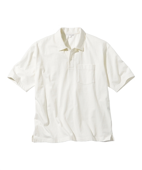 トップス ポロシャツ 半袖 オーバーサイズ カットソー メンズ トレンドのビッグシルエット 1枚でさらっと着こなせる M-10L 大きいサイズ メンズ ニッセン｜faz-store｜02