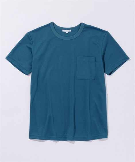 ニッセン Tシャツ 半袖 クルーネック ポケット付Tシャツ お腹