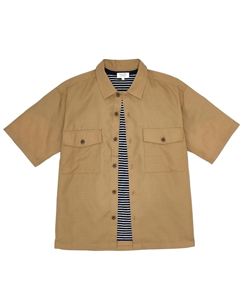 コーデいらず夏物２点セット Cpo半袖シャツ ボーダー半袖tシャツ Natural Story ナチュラルストーリー メンズ M Ll トップス Zzy4c21c0132 Style Gear By ニッセン 通販 Yahoo ショッピング