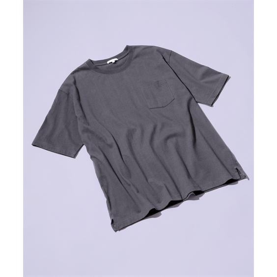 トップス Tシャツ 5分袖 ヘビーウェイト オーバーサイズ ポケット付 メンズ 5分袖Tシャツ M-10Lサイズ 大きいサイズ メンズ ニッセン｜faz-store｜03