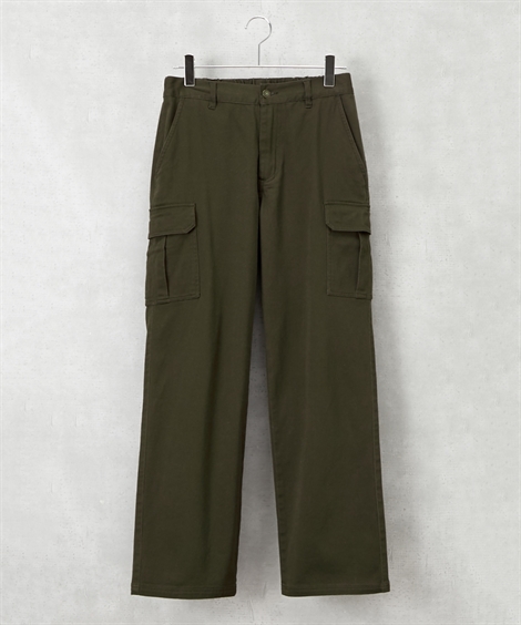 パンツ|大きいサイズ 【太ももゆったり・もっとゆったり】選べるシルエット ストレッチ素材カラーカーゴパンツ メンズ 黒/カーキ/ネイビー 3L-10L ニッセン(カーキ)