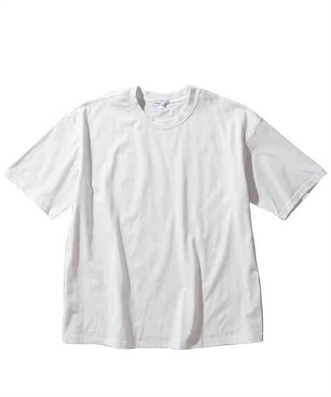 SHE Tokyo オフホワイト半袖 トップス　サイズ1 ニッセン（nissen） トップス 綿100% 半袖 Tシャツ 生地二枚重ねで胸元