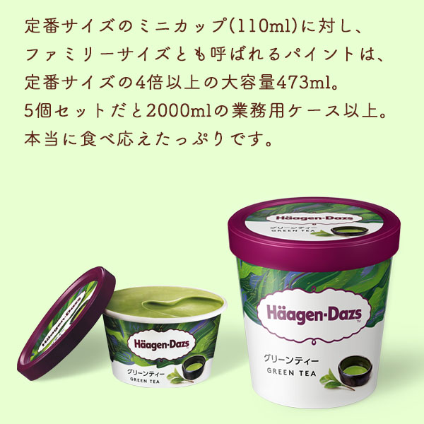 スイーツ ギフト アイスクリーム ファミリーサイズ ハーゲンダッツ パイント 473ml グリーンティー 5個 セット 送料無料 プレゼント 誕生日 母の日 御祝い | ハーゲンダッツ | 03