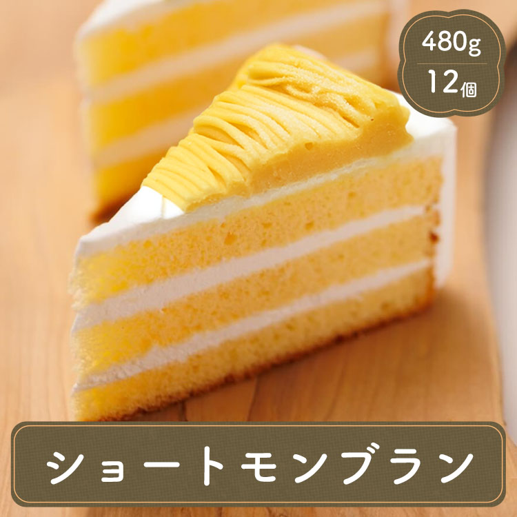 誕生日ケーキ 御祝 ケーキ 介護施設 業務用ケーキ モンブラン（12個） 五洋食品 カットケーキ 配達 冷凍ケーキ ショートケーキ | 