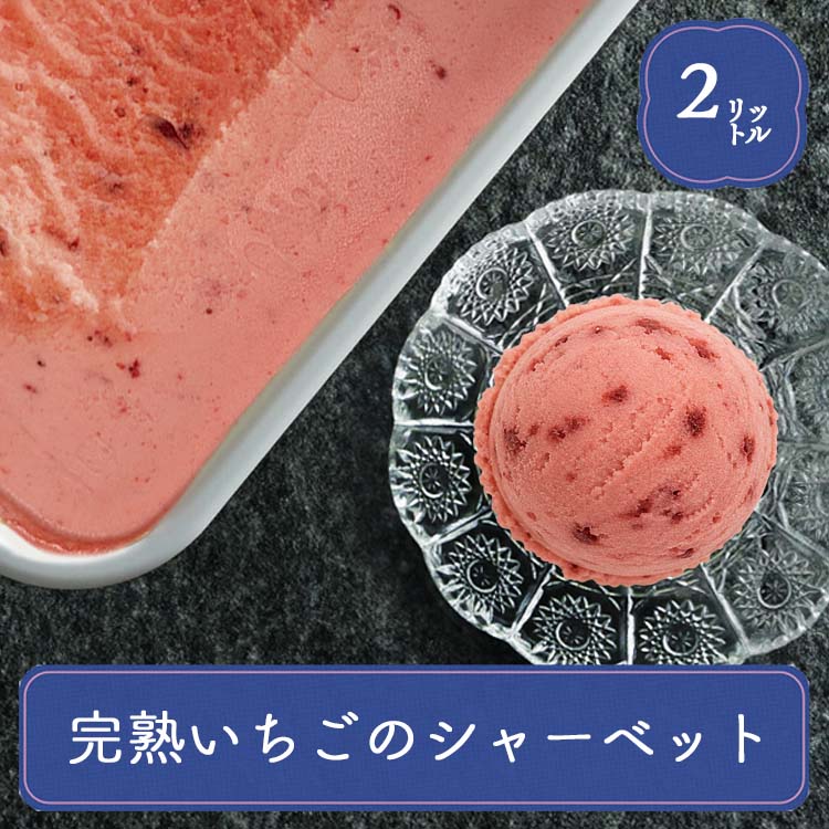 業務用アイス 明治 完熟いちごシャーベット 2L スイーツ おやつ デザート 食後 食後のデザート 子供 イベント 居酒屋 子供会 バルクアイス | 明治