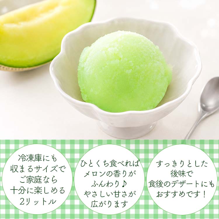 シャーベット 業務用アイス 明治 メロン すっきりメロン 2L ソルベ スイーツ おやつ デザート 食後 食後のデザート 子供 居酒屋 子供会 バルクアイス | 明治 | 03