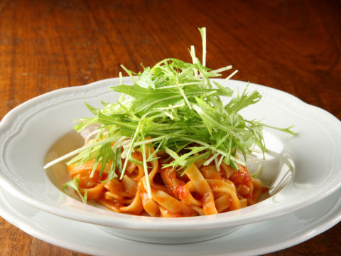 調理例 Oliveto 生パスタ 蟹のトマトクリーム