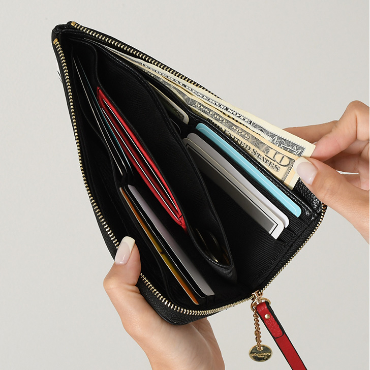 財布 長財布 メンズ レディース 本革 ハラコ ラウンドファスナー
